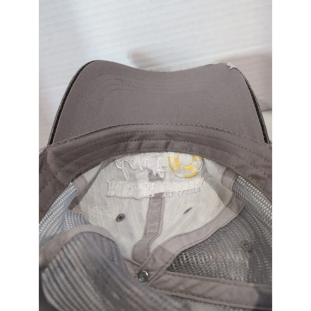 WOMEN'S RIVER HAIR DON'T CARE BLACK/GRAY TRUCKER HAT ADJUSTABLE STRAPBACK NWOT